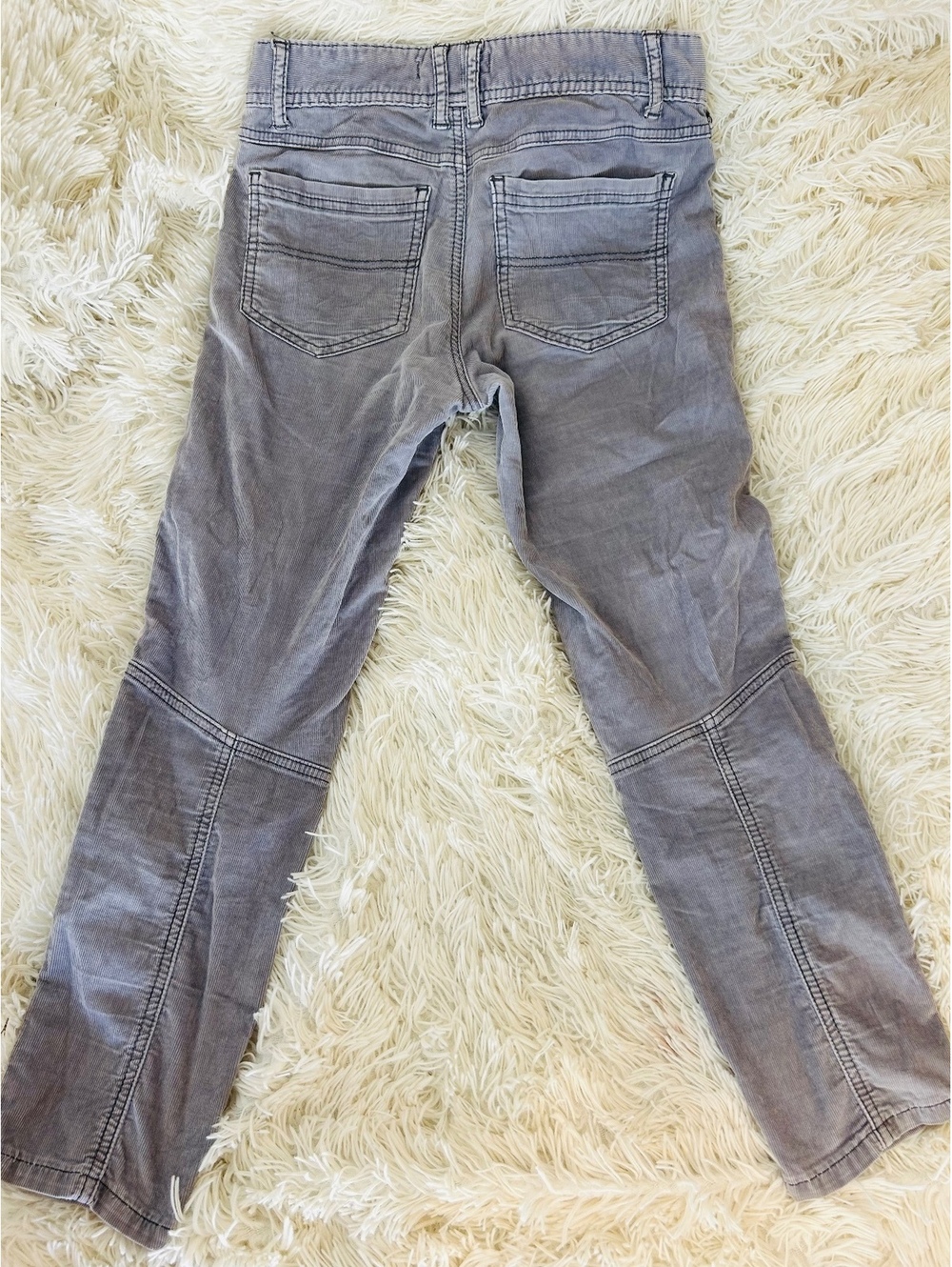 Free People Women's Gray Corduroy Pants Size 4 moto zipper pockets - Picture 5 of 6